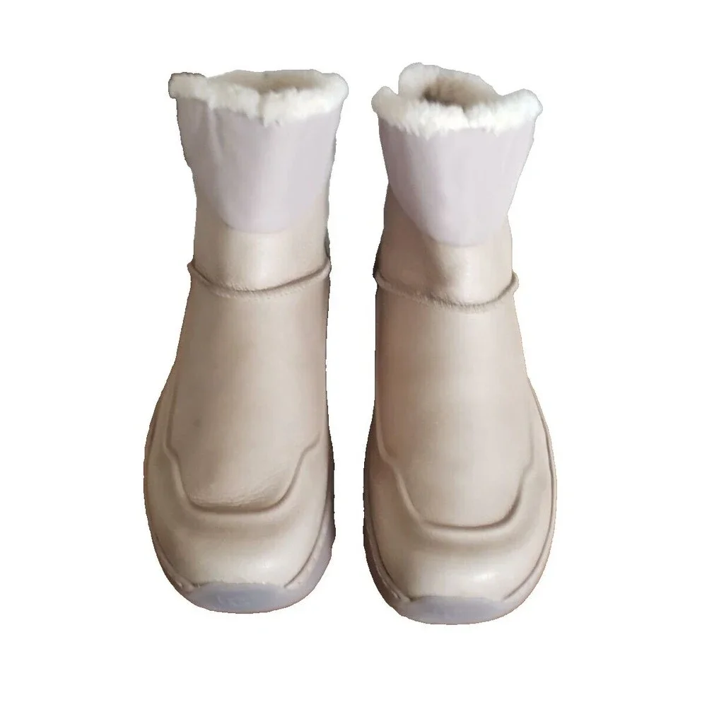 UGG Men’s M City Mini Boots Size 14 Dune Tan Waterproof Leather Winter Shoes